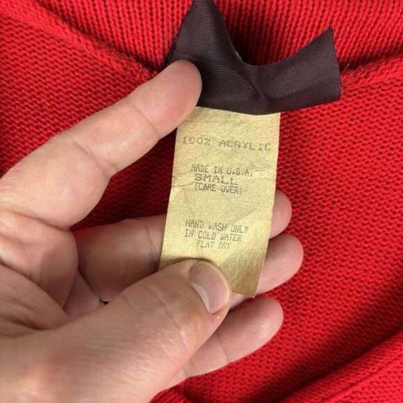 Vintage 90’s Vis-a-Vis Wrap Tunic Women’s Small Red Shoulder Pads Retro Style - Picture 5 of 12